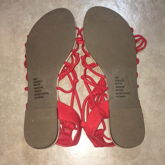 🧡Orange string up sandals🧡 - Picture 7 of 7